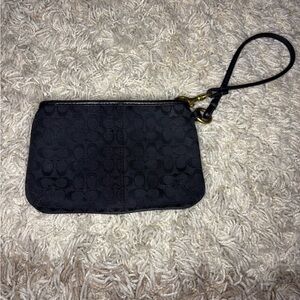Coach Black Signature Wristlet